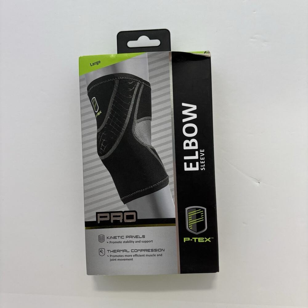 P-TEX Pro Elbow Sleeve Size Large Black Men’s Compression Support Brace